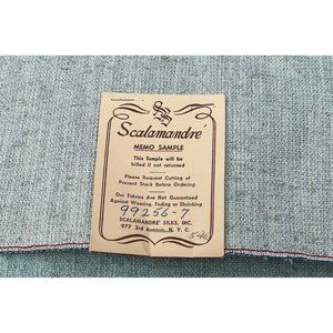 Mid-Century Modern Linen Dusty Blue 'Contempo Lin' USA Scalamandre Silks Sample